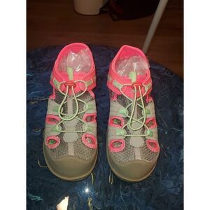 New Balance Kid's Adirondack Sandal Sport Shoe, Grey/Green/Pink, P3 M US Little